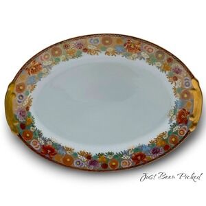 Thousand Flowers Satsuma 14.25" Long‎ Platter Serving